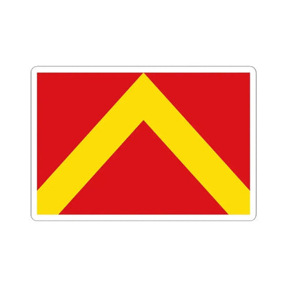 Flag of Herzele (Belgium) STICKER Vinyl Kiss-Cut Decal 4 Inch White - The Sticker Space