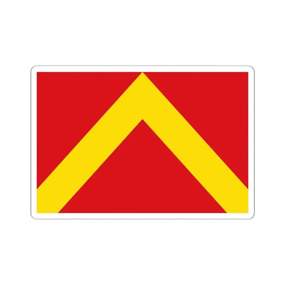 Flag of Herzele (Belgium) STICKER Vinyl Kiss-Cut Decal 6 Inch White - The Sticker Space