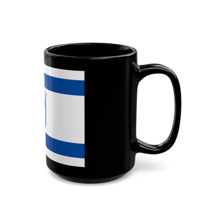 Flag of Herzliya Israel - Black Coffee Mug-The Sticker Space