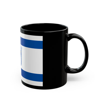 Flag of Herzliya Israel - Black Coffee Mug-The Sticker Space