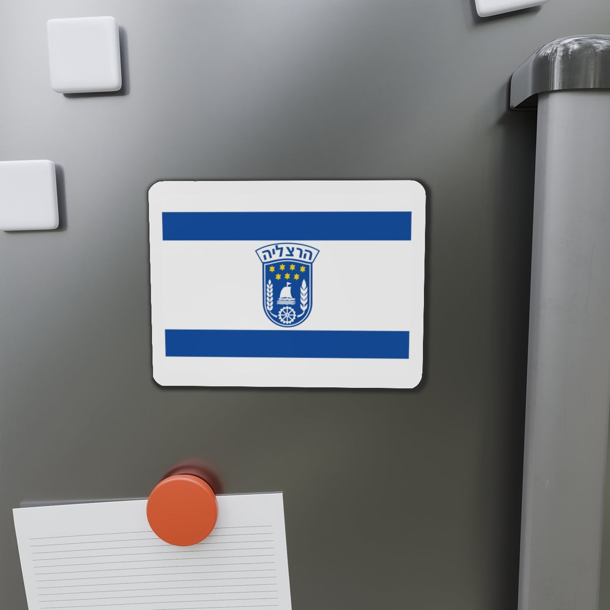 Flag of Herzliya Israel - Die-Cut Magnet-The Sticker Space