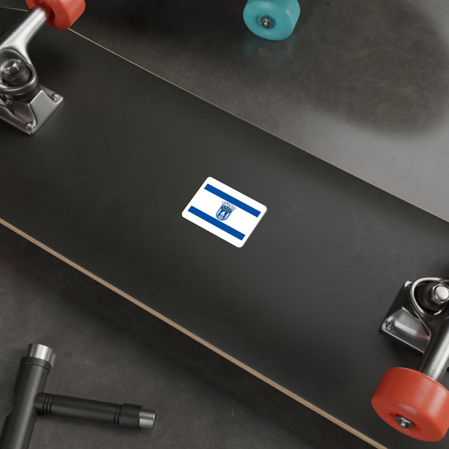 Flag of Herzliya Israel STICKER Vinyl Die-Cut Decal-The Sticker Space