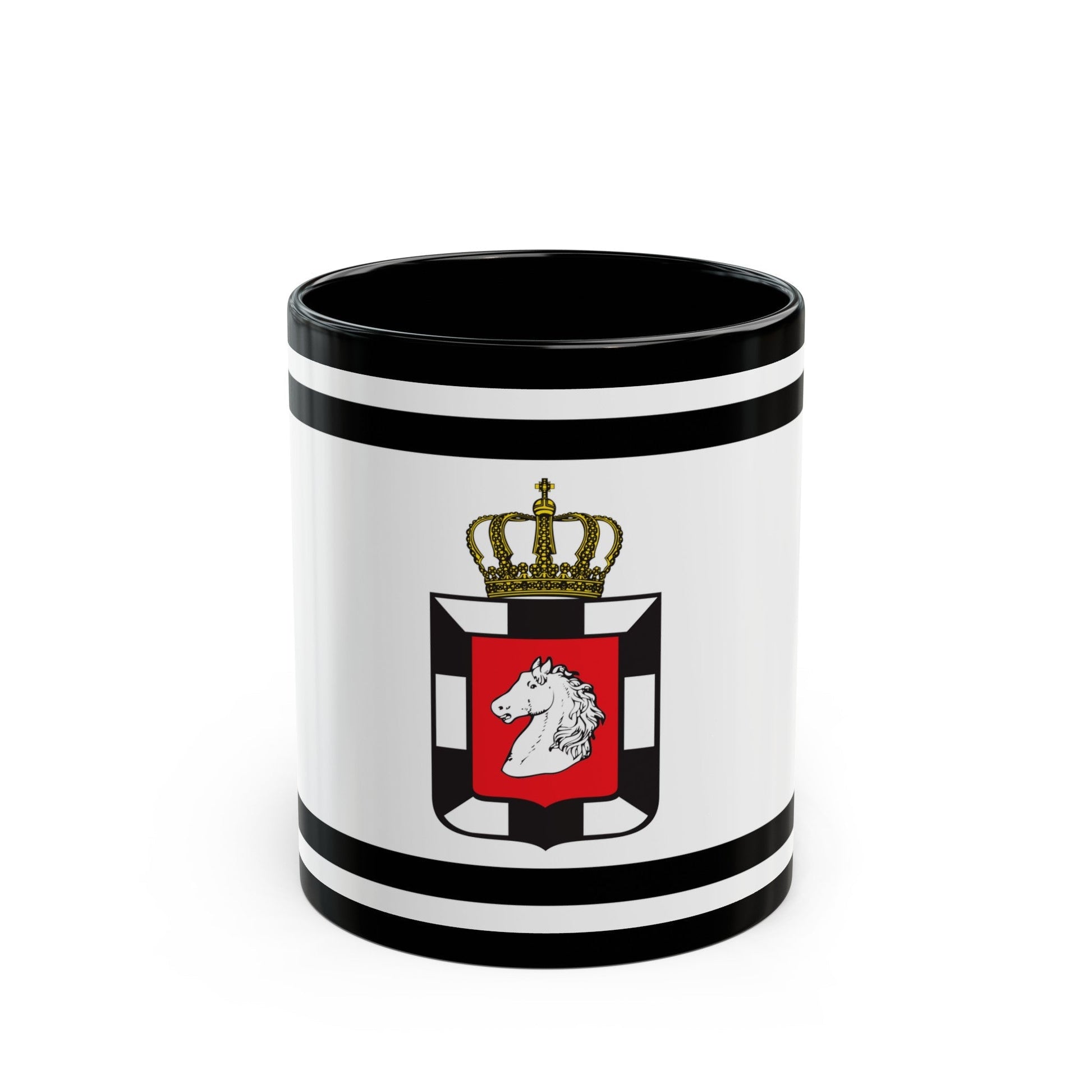 Flag of Herzogtum Lauenburg Germany - Black Coffee Mug-11oz-The Sticker Space