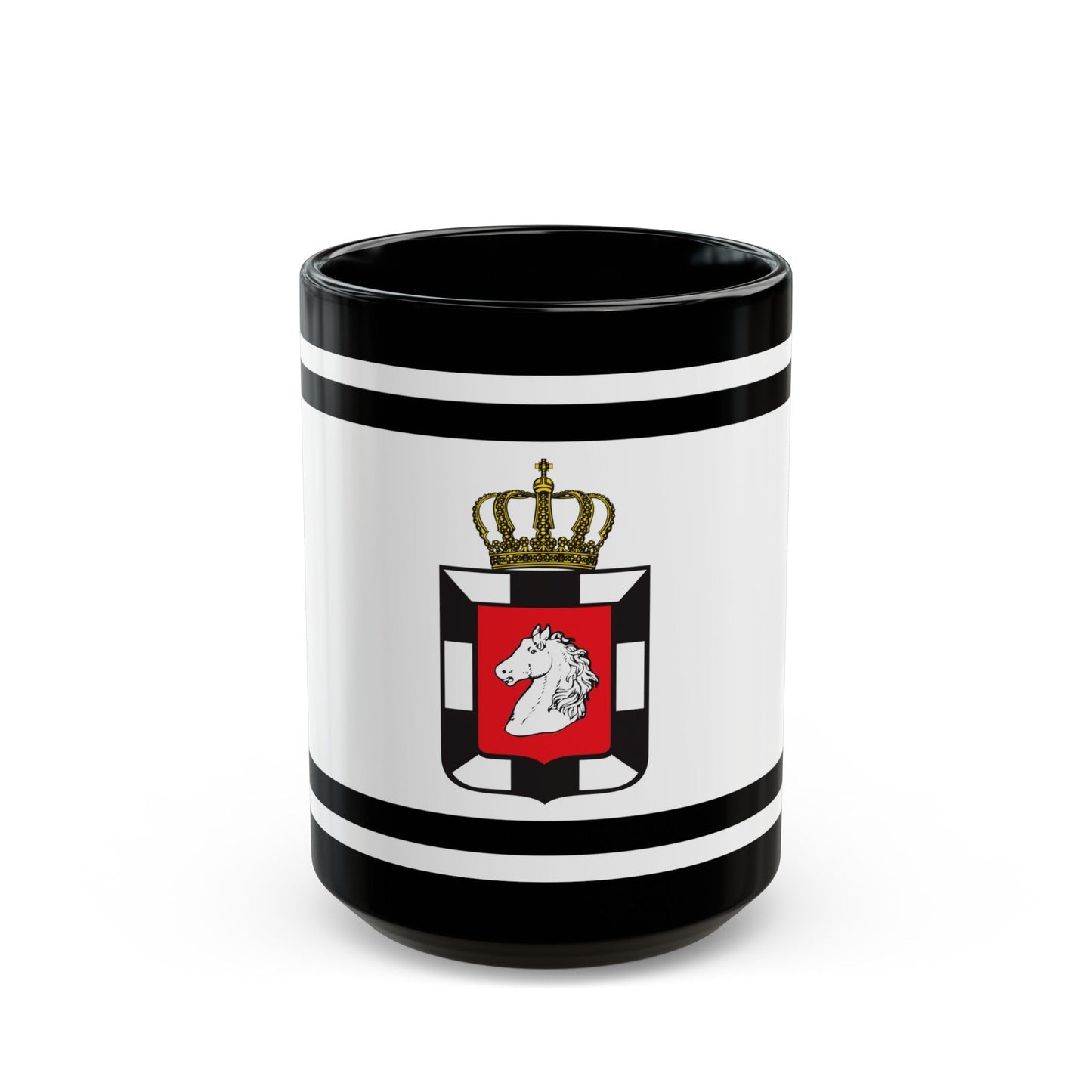 Flag of Herzogtum Lauenburg Germany - Black Coffee Mug-15oz-The Sticker Space