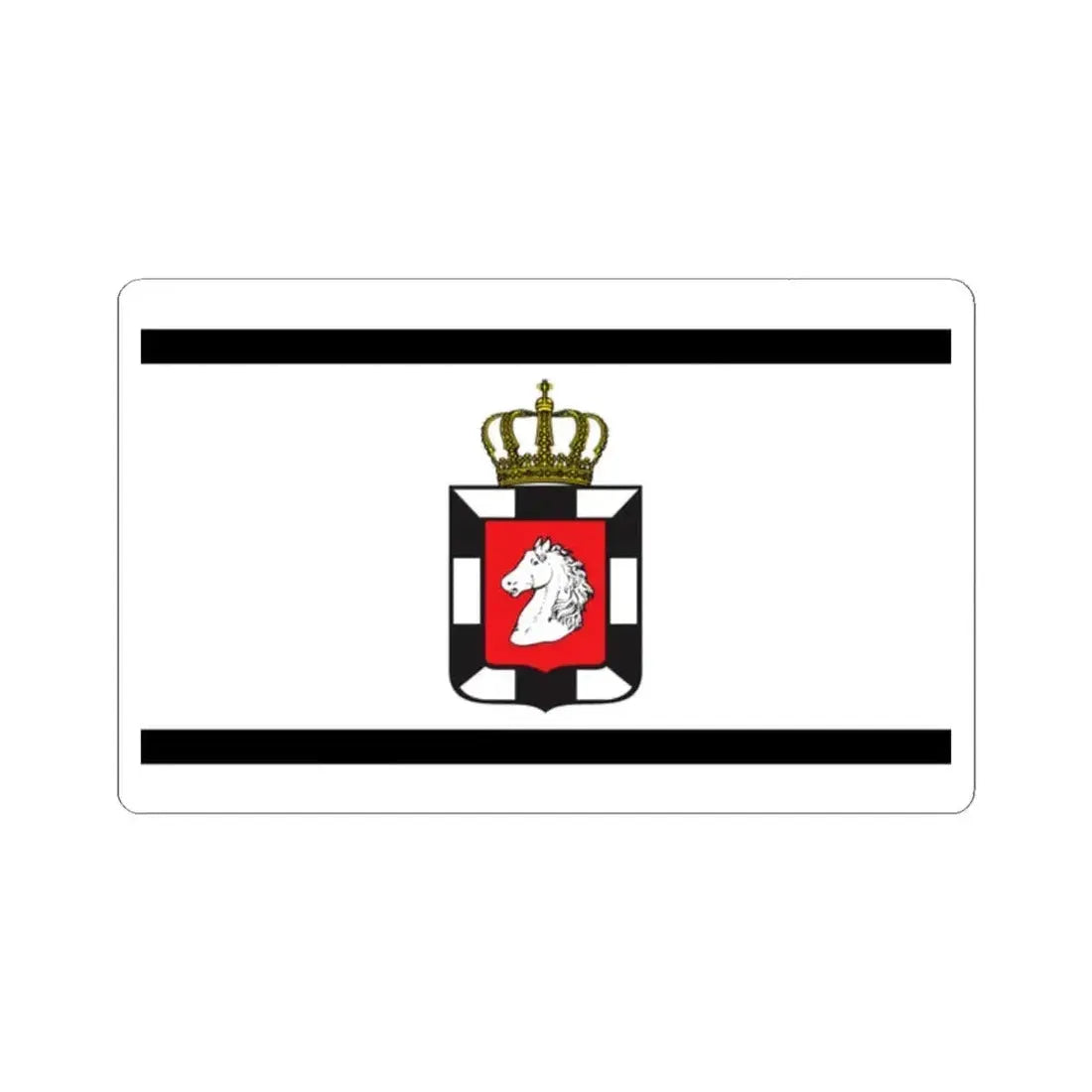 Flag of Herzogtum Lauenburg Germany - STICKER Vinyl Kiss-Cut Decal 2 Inch White - The Sticker Space