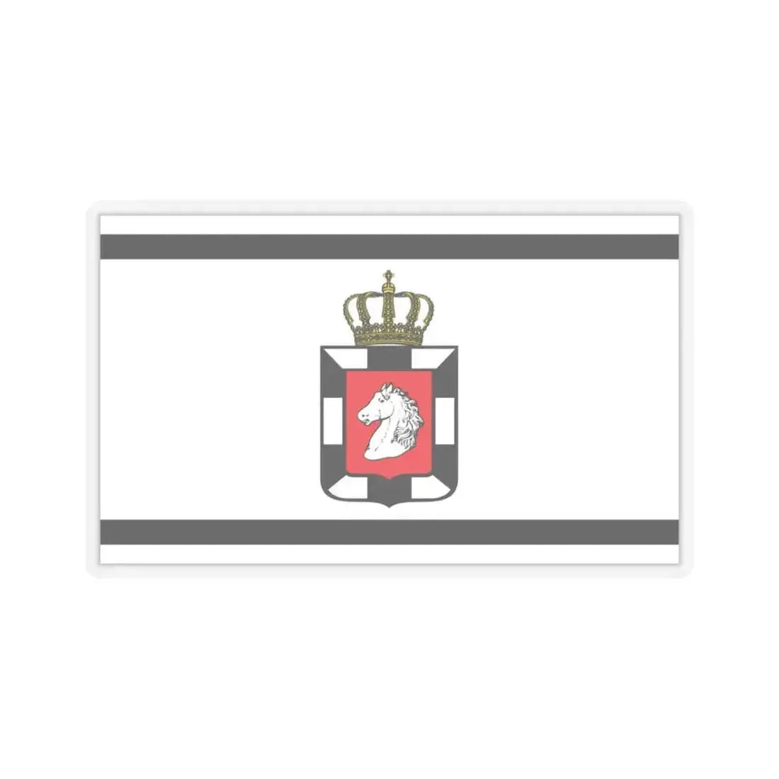 Flag of Herzogtum Lauenburg Germany - STICKER Vinyl Kiss-Cut Decal 3 Inch Transparent - The Sticker Space