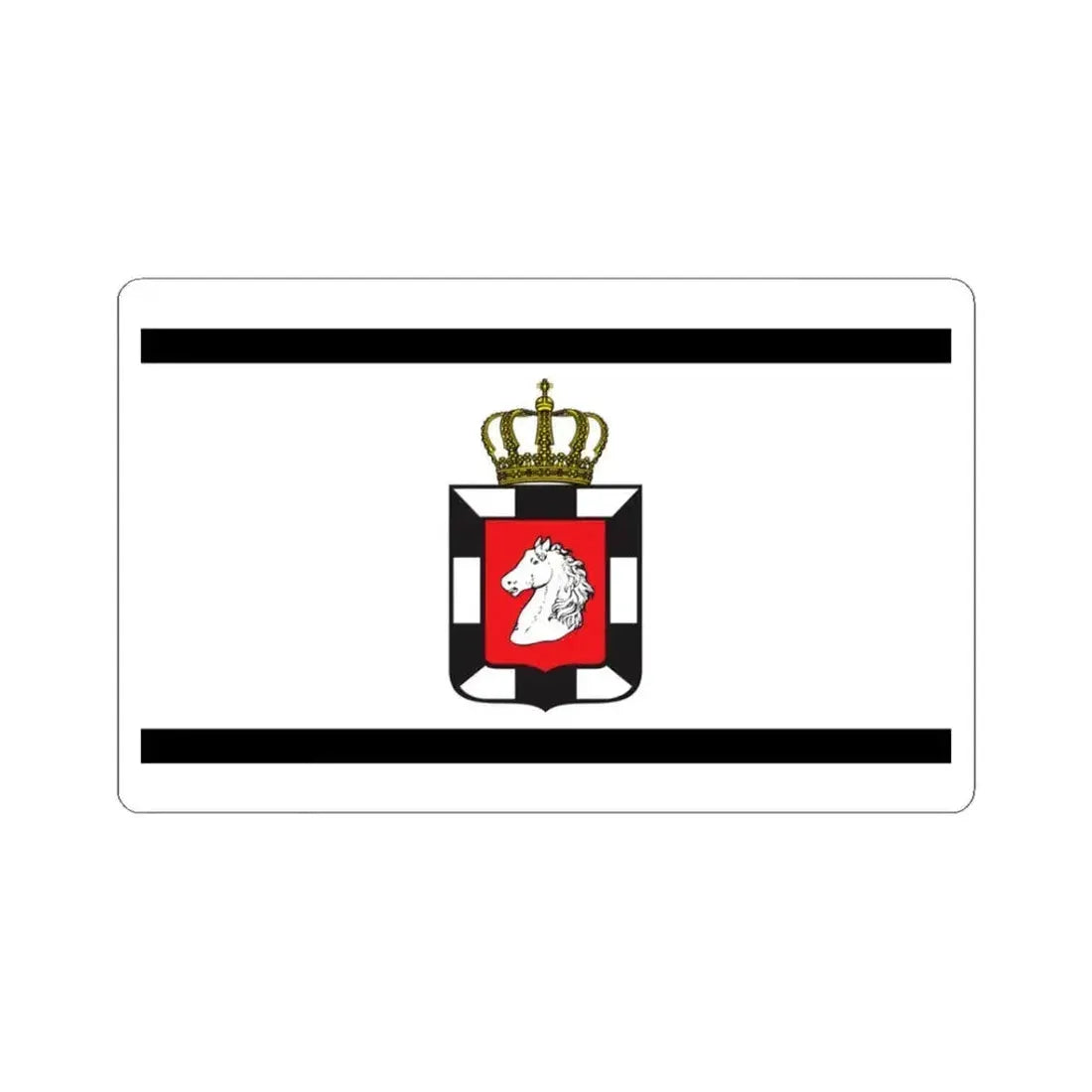 Flag of Herzogtum Lauenburg Germany - STICKER Vinyl Kiss-Cut Decal 3 Inch White - The Sticker Space