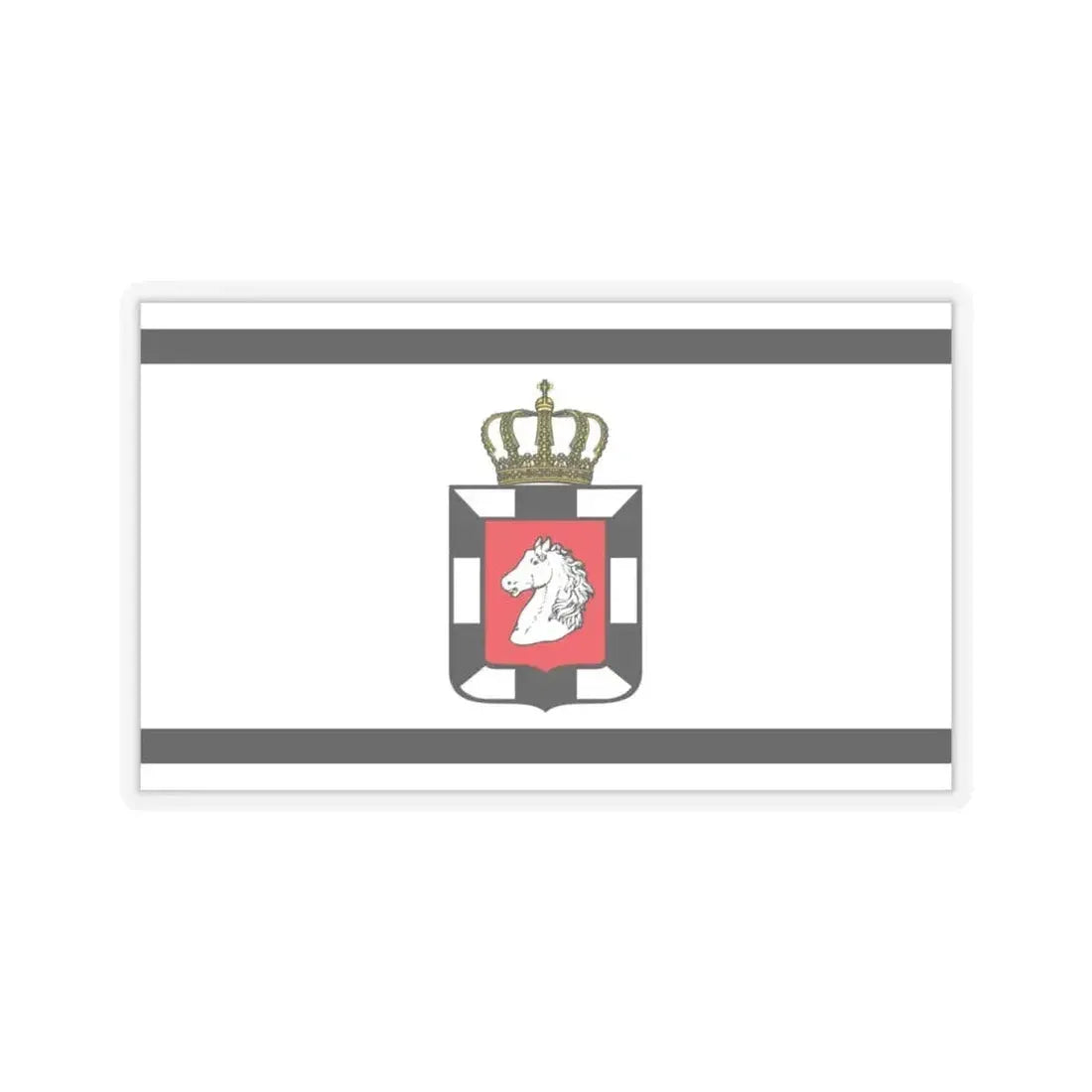 Flag of Herzogtum Lauenburg Germany - STICKER Vinyl Kiss-Cut Decal 4 Inch Transparent - The Sticker Space