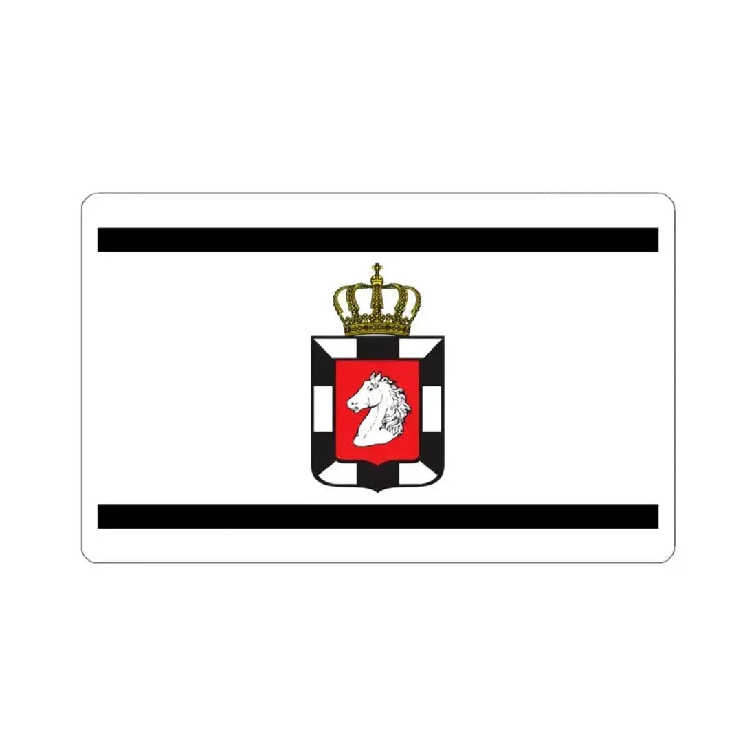 Flag of Herzogtum Lauenburg Germany - STICKER Vinyl Kiss-Cut Decal 4 Inch White - The Sticker Space