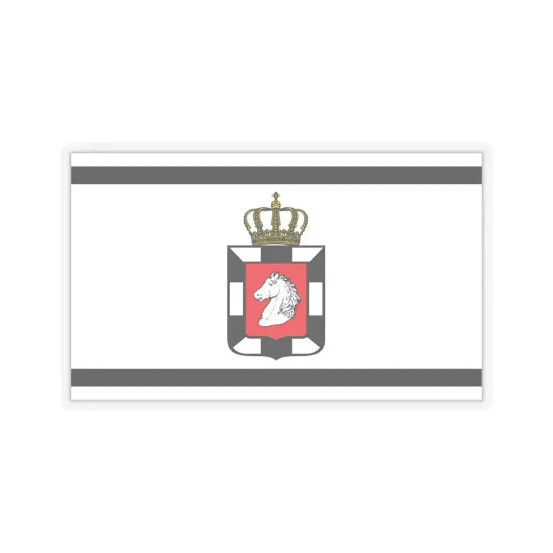 Flag of Herzogtum Lauenburg Germany - STICKER Vinyl Kiss-Cut Decal 6 Inch Transparent - The Sticker Space