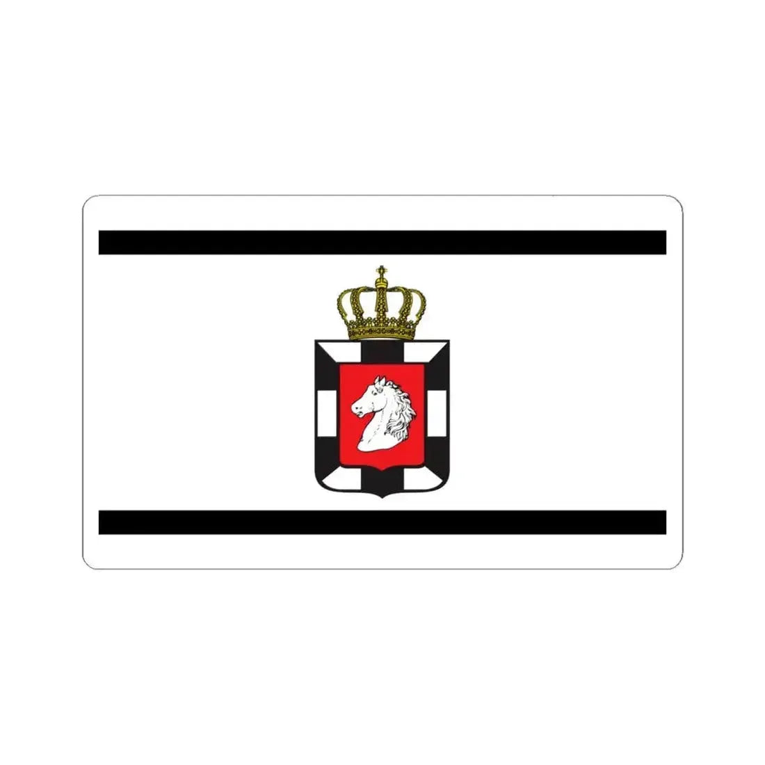 Flag of Herzogtum Lauenburg Germany - STICKER Vinyl Kiss-Cut Decal 6 Inch White - The Sticker Space