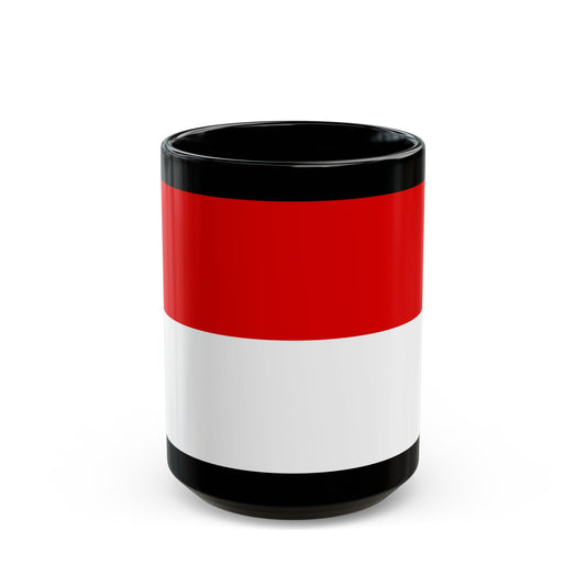 Flag of Hesse Germany - Black Coffee Mug-15oz-The Sticker Space