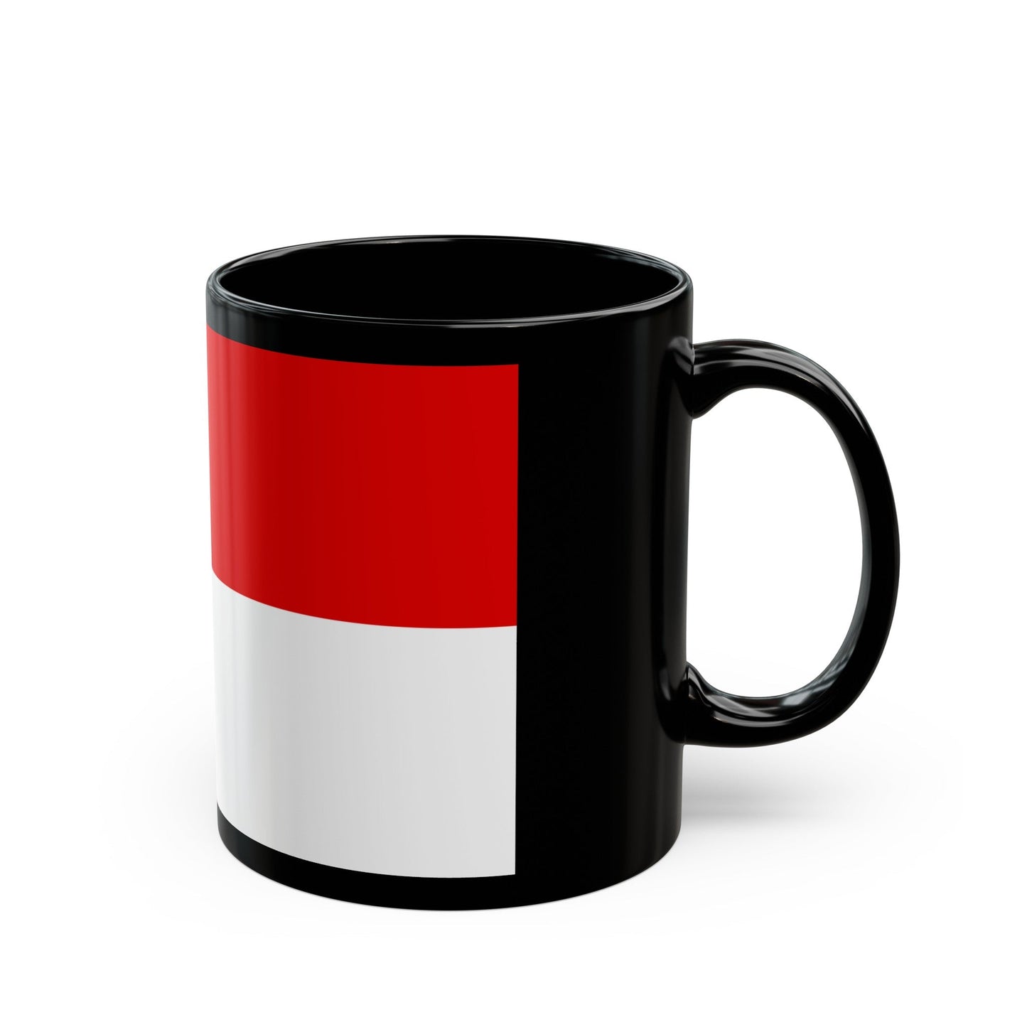 Flag of Hesse Germany - Black Coffee Mug-The Sticker Space