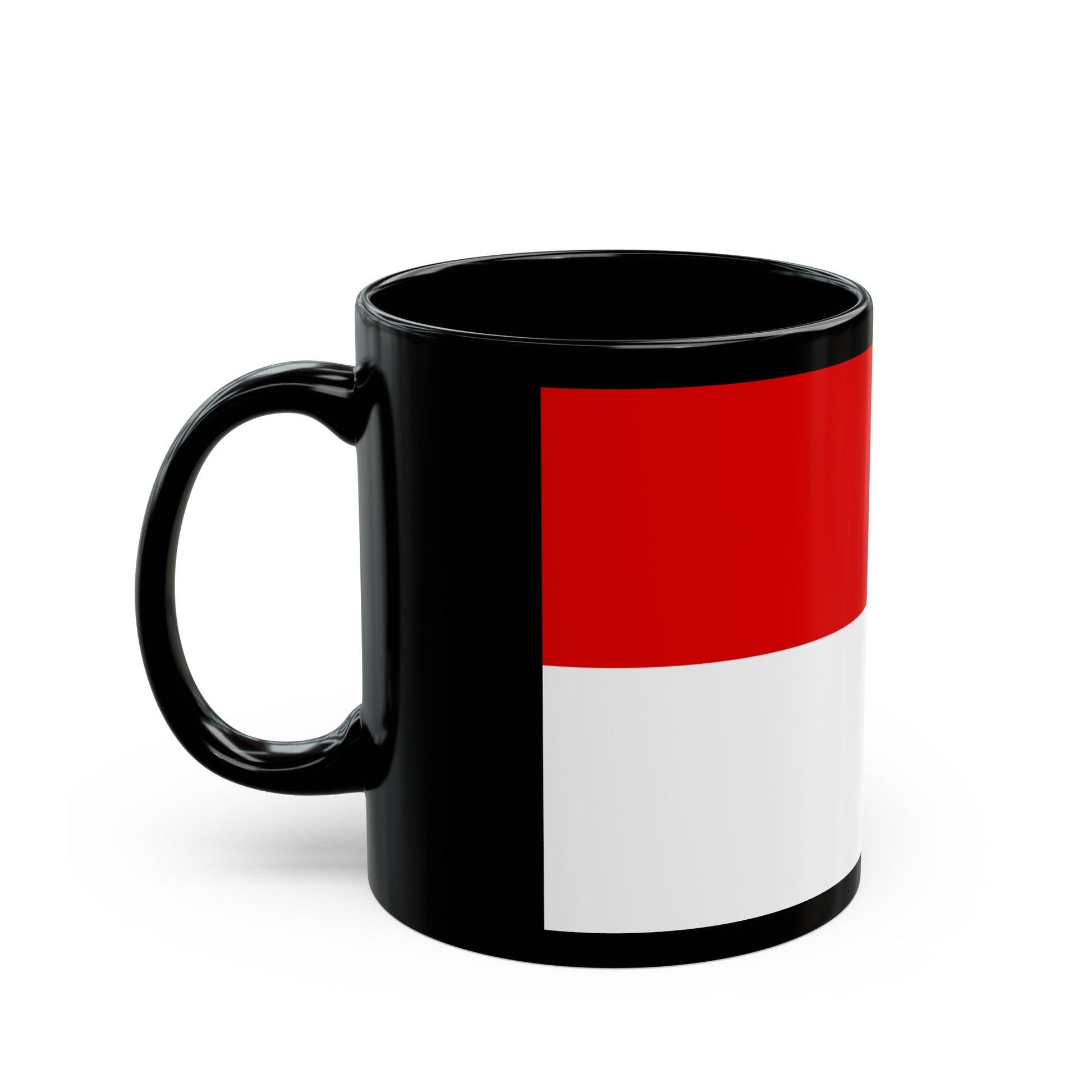 Flag of Hesse Germany - Black Coffee Mug-The Sticker Space