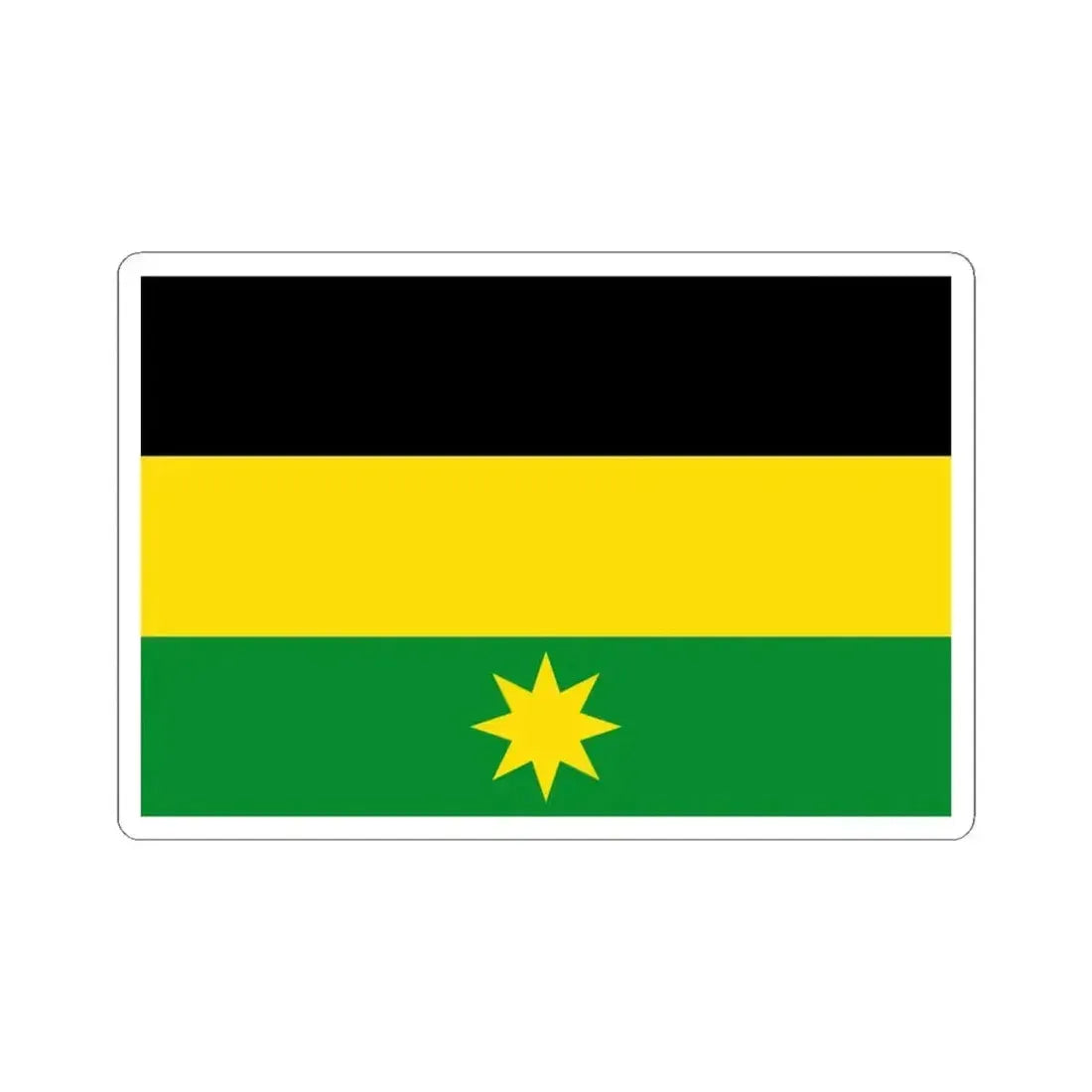 Flag of Heuvelland (Belgium) STICKER Vinyl Kiss-Cut Decal 4 Inch White - The Sticker Space