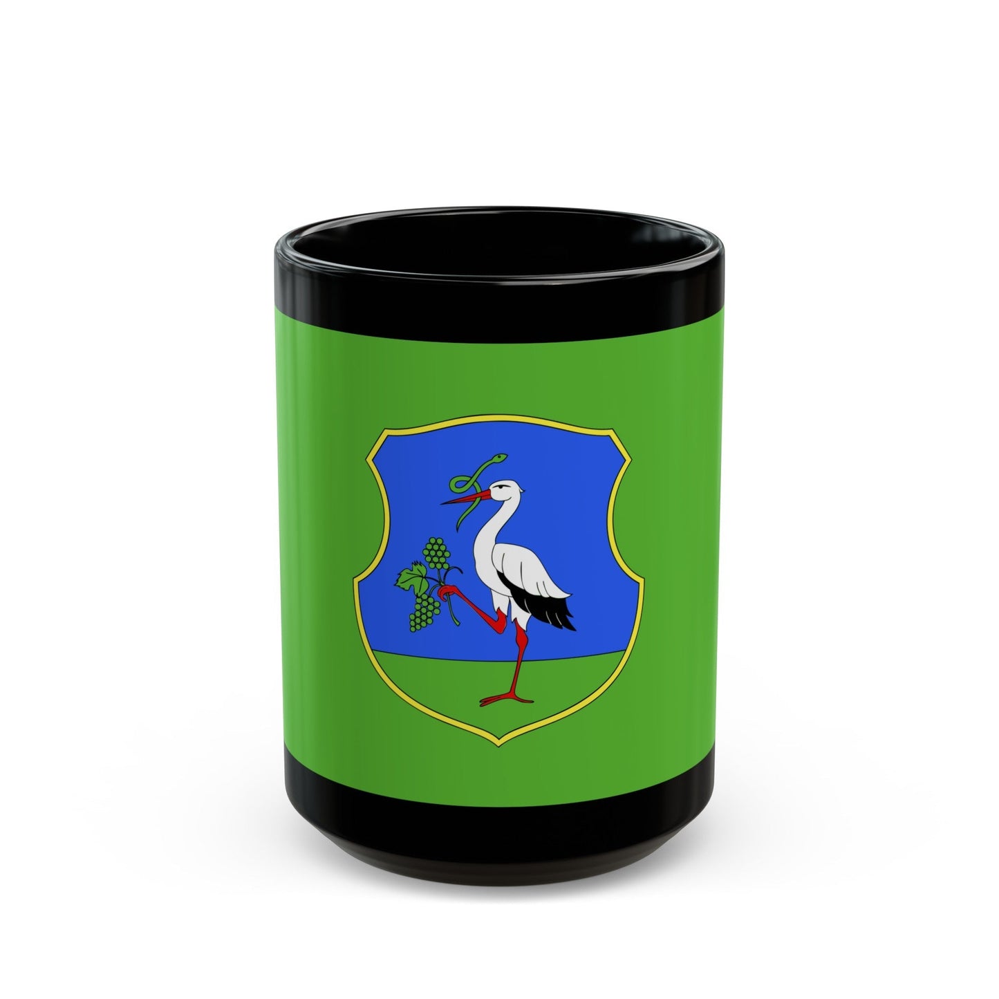 Flag of Heves County Hungary - Black Coffee Mug-15oz-The Sticker Space