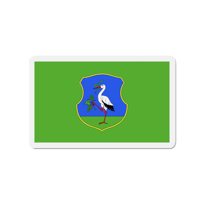 Flag of Heves County Hungary - Die-Cut Magnet-3" x 3"-The Sticker Space