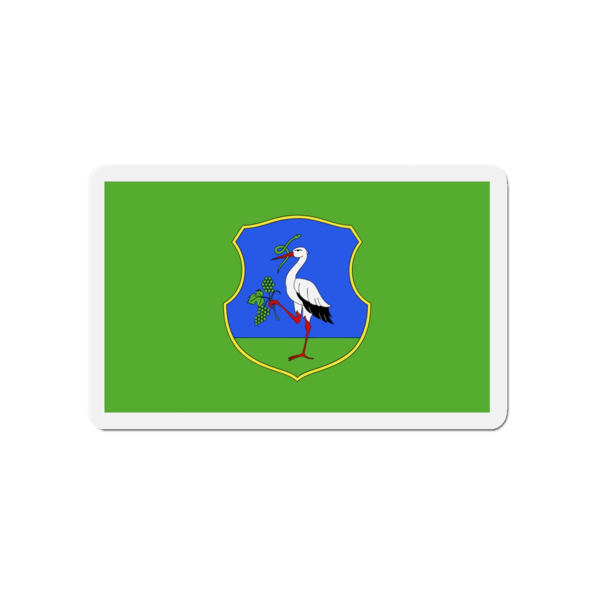 Flag of Heves County Hungary - Die-Cut Magnet-4" x 4"-The Sticker Space