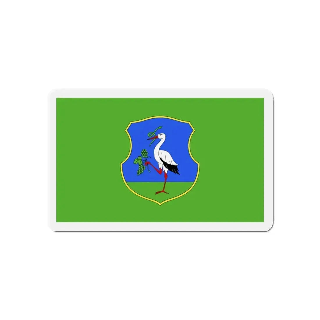 Flag of Heves County Hungary - Refrigerator Magnet 4 Inch - The Sticker Space