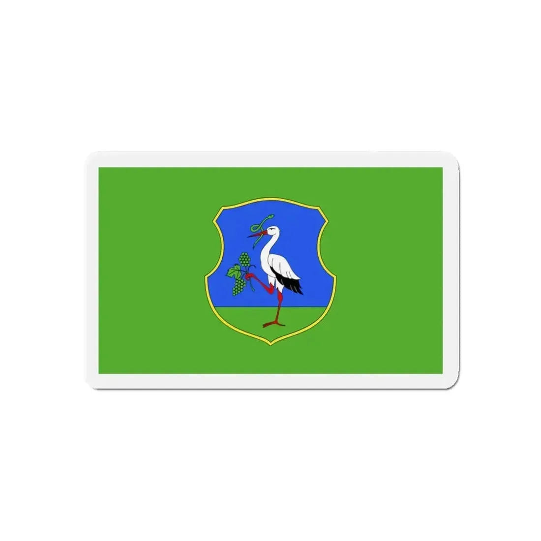 Flag of Heves County Hungary - Refrigerator Magnet 5 Inch - The Sticker Space