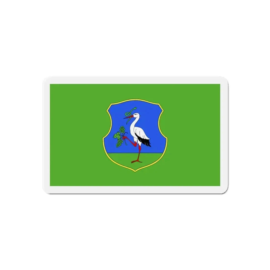 Flag of Heves County Hungary - Refrigerator Magnet 6 Inch - The Sticker Space
