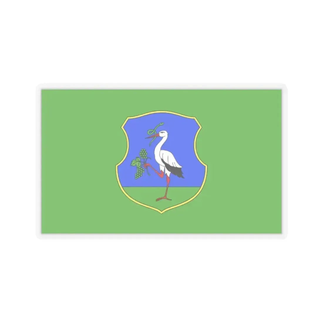 Flag of Heves County Hungary - STICKER Vinyl Kiss-Cut Decal 2 Inch Transparent - The Sticker Space