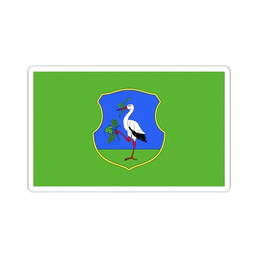 Flag of Heves County Hungary - STICKER Vinyl Kiss-Cut Decal 2 Inch White - The Sticker Space