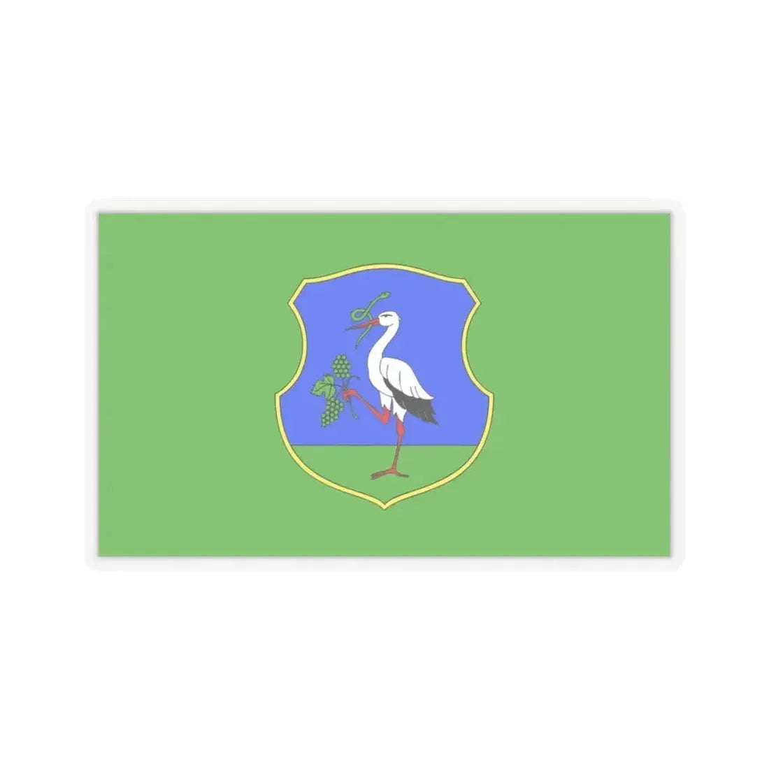 Flag of Heves County Hungary - STICKER Vinyl Kiss-Cut Decal 3 Inch Transparent - The Sticker Space