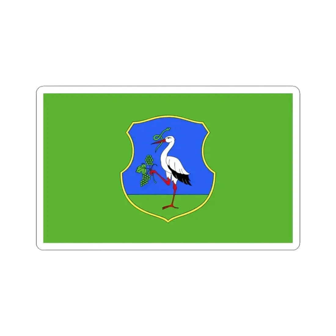 Flag of Heves County Hungary - STICKER Vinyl Kiss-Cut Decal 3 Inch White - The Sticker Space