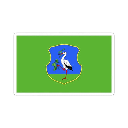 Flag of Heves County Hungary - STICKER Vinyl Kiss-Cut Decal 3 Inch White - The Sticker Space
