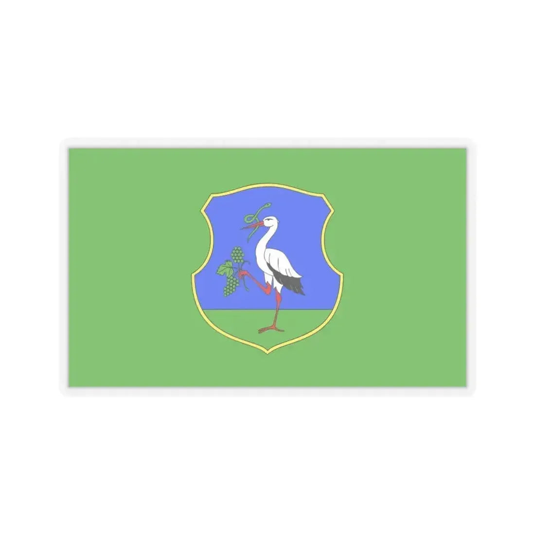 Flag of Heves County Hungary - STICKER Vinyl Kiss-Cut Decal 4 Inch Transparent - The Sticker Space