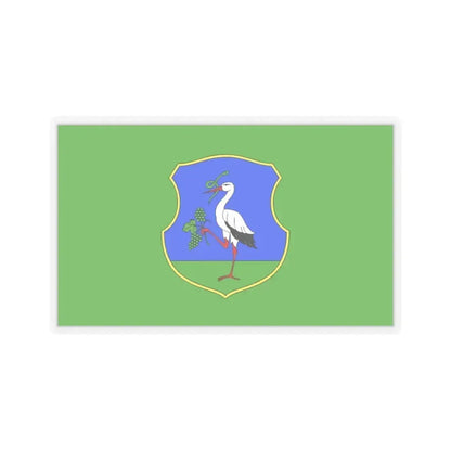 Flag of Heves County Hungary - STICKER Vinyl Kiss-Cut Decal 4 Inch Transparent - The Sticker Space