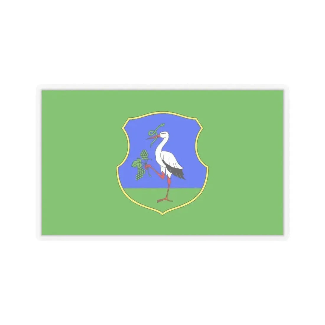 Flag of Heves County Hungary - STICKER Vinyl Kiss-Cut Decal 6 Inch Transparent - The Sticker Space
