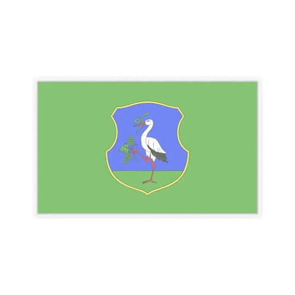 Flag of Heves County Hungary - STICKER Vinyl Kiss-Cut Decal 6 Inch Transparent - The Sticker Space