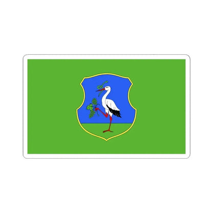 Flag of Heves County Hungary - STICKER Vinyl Kiss-Cut Decal 6 Inch White - The Sticker Space