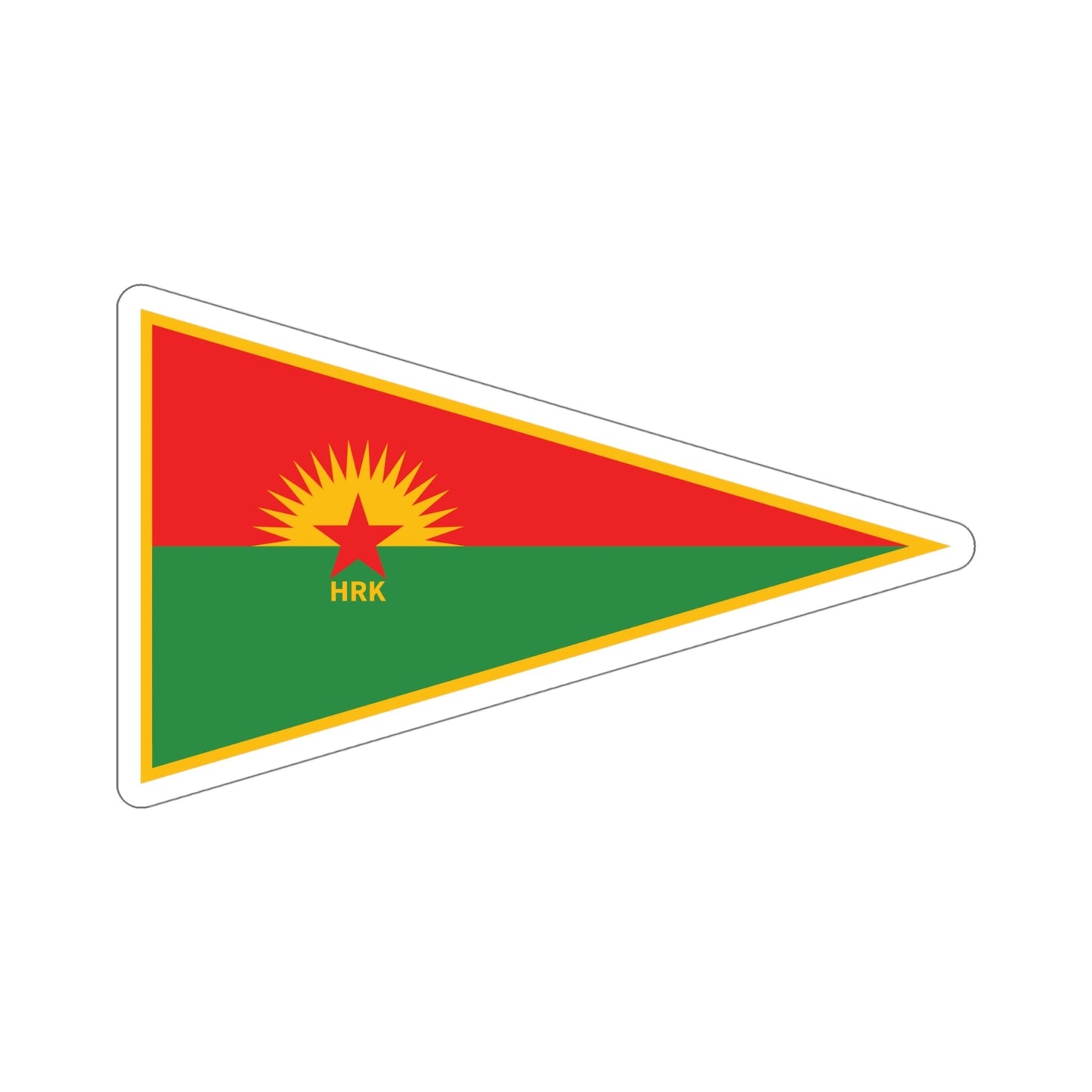 Flag of Hêzên Rojhilata Kurdistan (Iran) STICKER Vinyl Die-Cut Decal-6 Inch-The Sticker Space