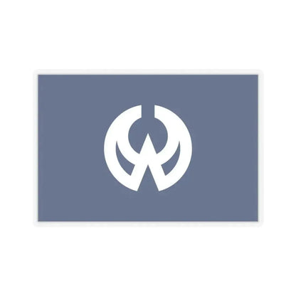 Flag of Higashiyamato Tokyo Japan - STICKER Vinyl Kiss-Cut Decal 4 Inch Transparent - The Sticker Space