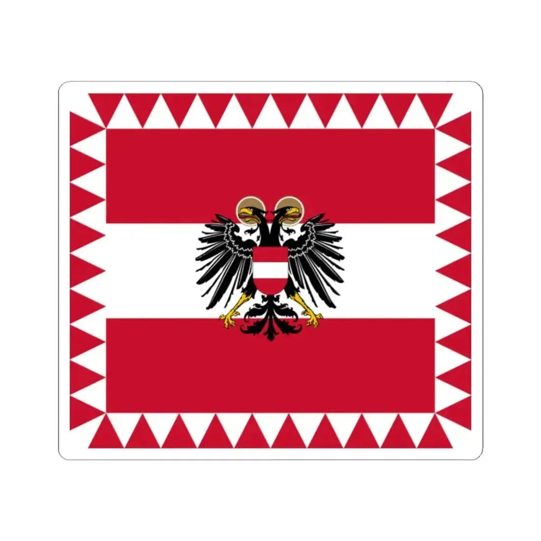 Flag of High Officials of the Federal State of Austria (Austria) STICKER Vinyl Kiss-Cut Decal 2 Inch White - The Sticker Space