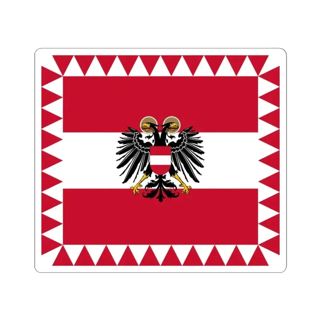 Flag of High Officials of the Federal State of Austria (Austria) STICKER Vinyl Kiss-Cut Decal 4 Inch White - The Sticker Space