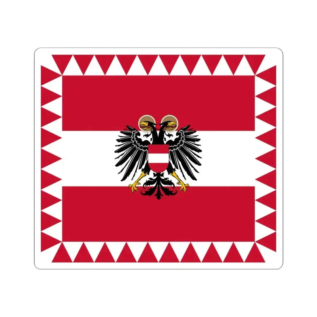 Flag of High Officials of the Federal State of Austria (Austria) STICKER Vinyl Kiss-Cut Decal 6 Inch White - The Sticker Space