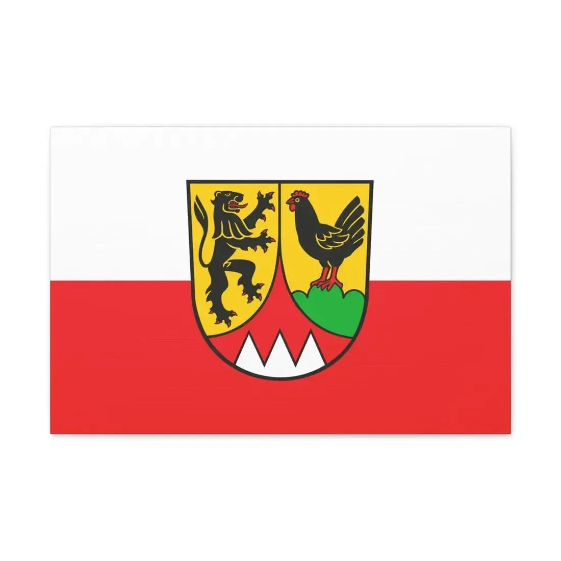 Flag of Hildburghausen Germany - Canvas Wall Art 24″ x 16″ 1.25" - The Sticker Space