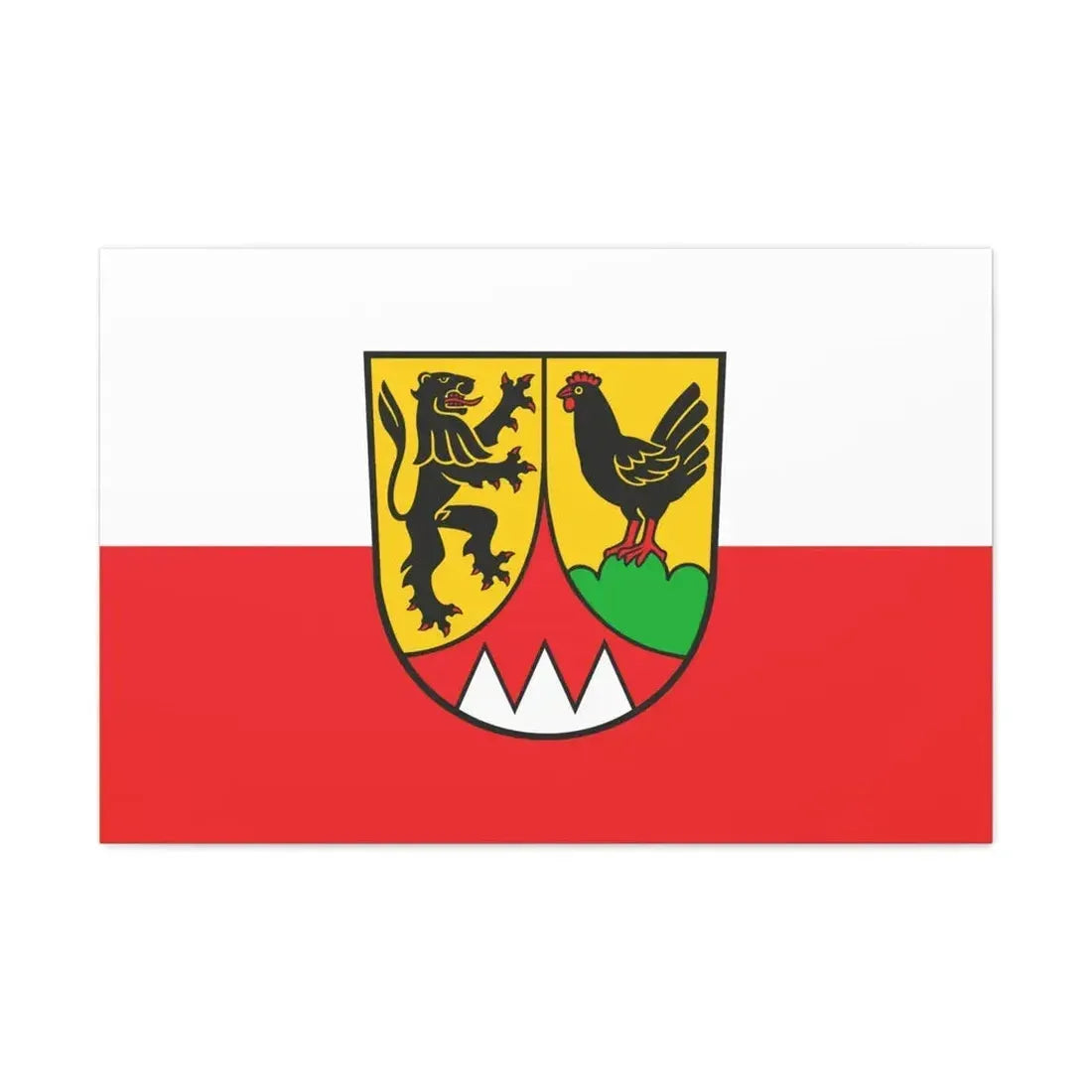 Flag of Hildburghausen Germany - Canvas Wall Art 36" x 24" 1.25" - The Sticker Space