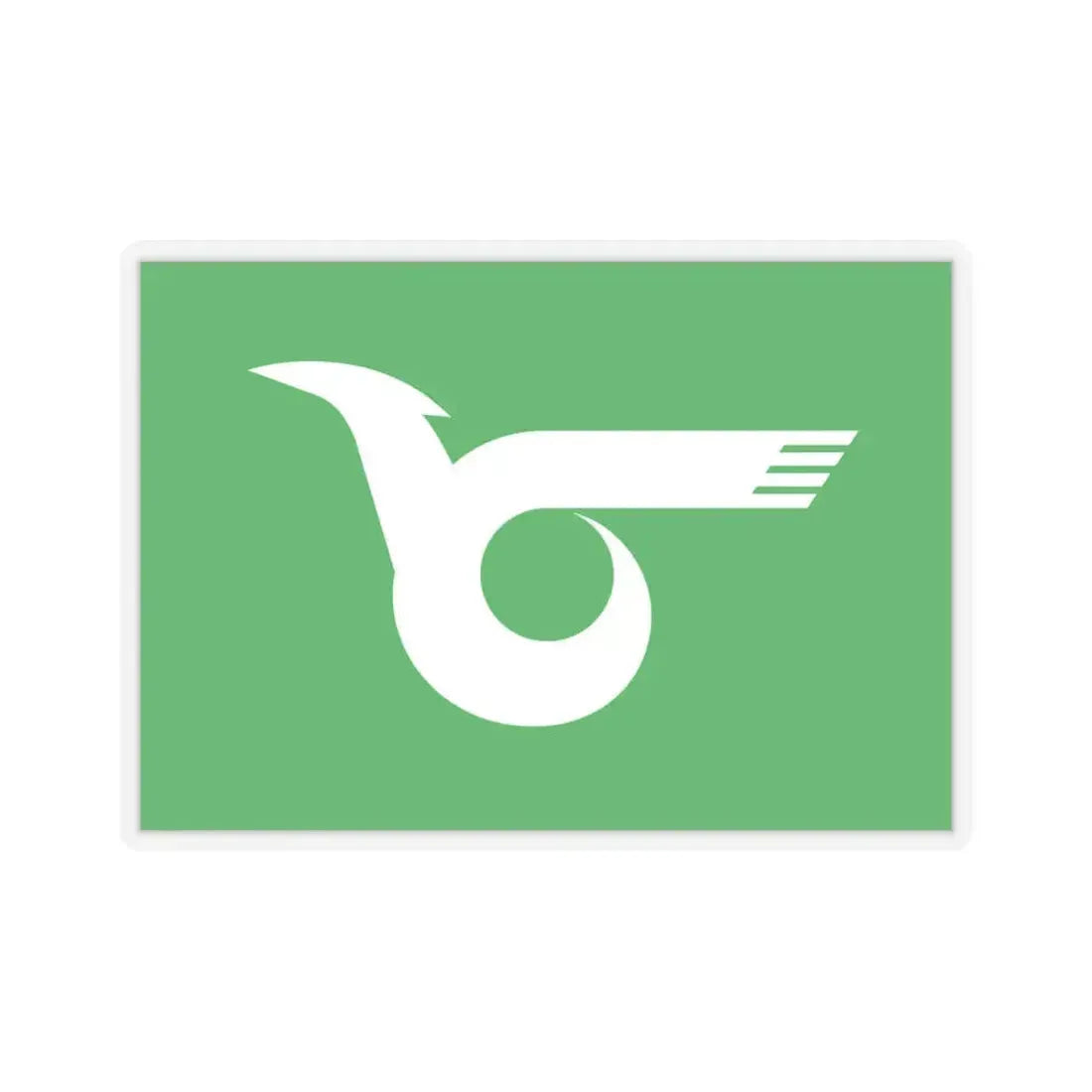 Flag of Himeji Hyogo Japan - STICKER Vinyl Kiss-Cut Decal 6 Inch Transparent - The Sticker Space