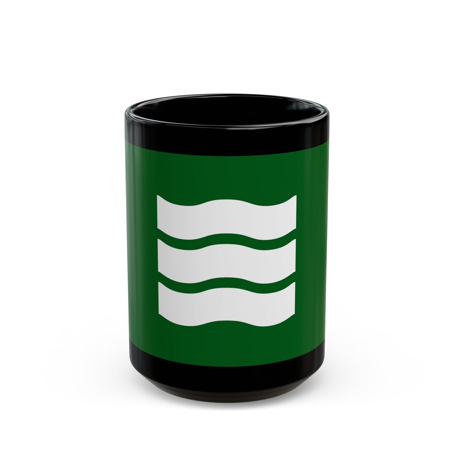 Flag of Hiroshima Hiroshima Japan - Black Coffee Mug-15oz-The Sticker Space