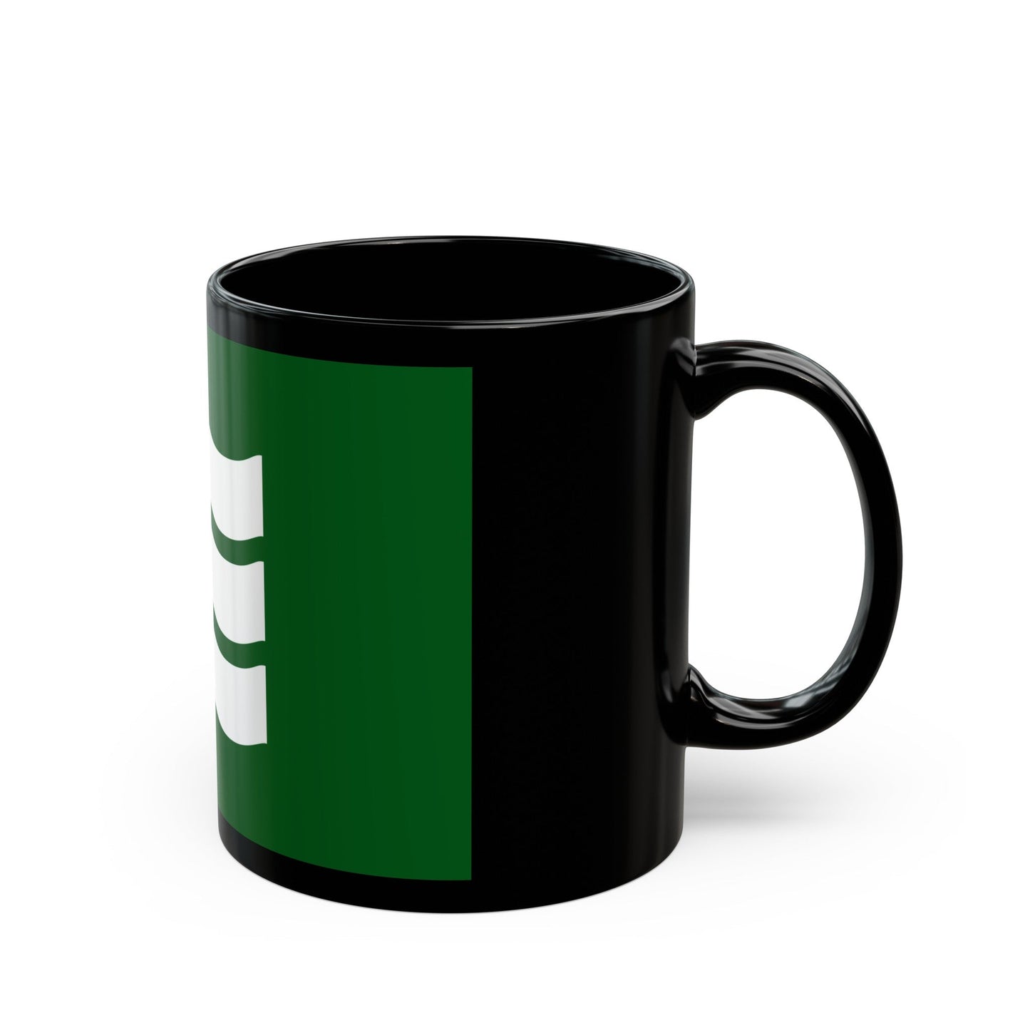 Flag of Hiroshima Hiroshima Japan - Black Coffee Mug-The Sticker Space