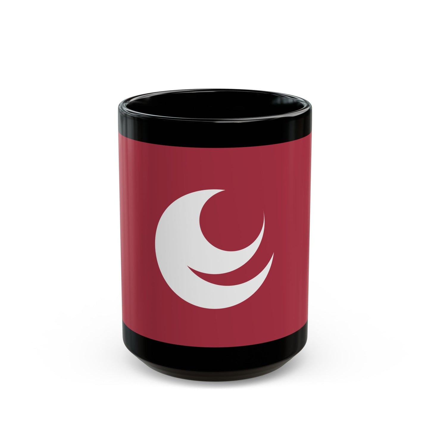 Flag of Hiroshima Prefecture Japan - Black Coffee Mug-15oz-The Sticker Space