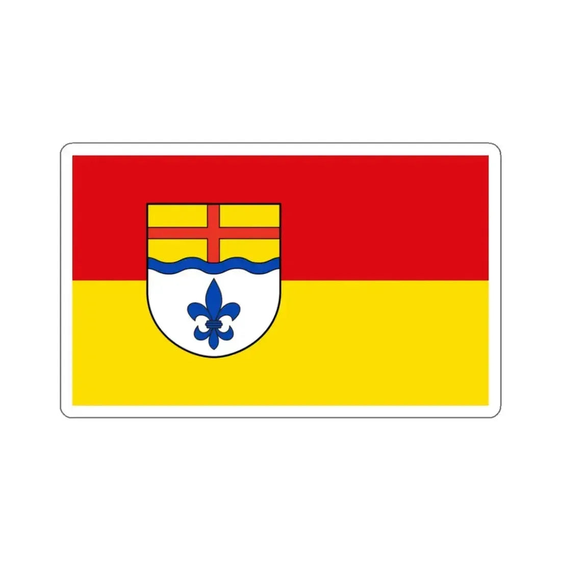 Flag of Hoexter Germany - STICKER Vinyl Kiss-Cut Decal 3 Inch White - The Sticker Space