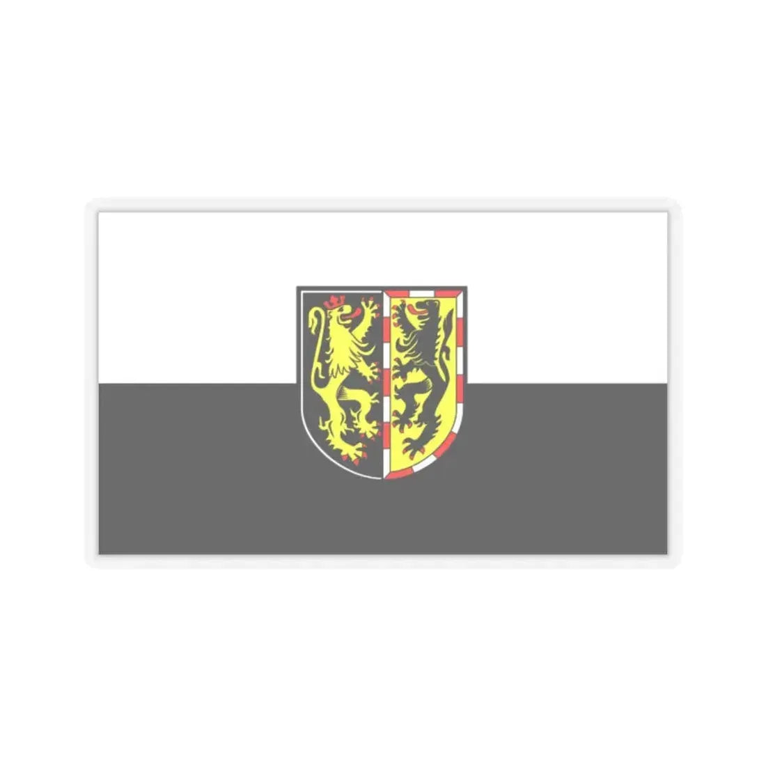 Flag of Hof Germany - STICKER Vinyl Kiss-Cut Decal 2 Inch Transparent - The Sticker Space