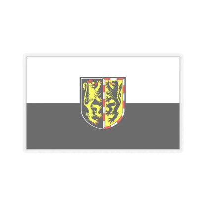 Flag of Hof Germany - STICKER Vinyl Kiss-Cut Decal 2 Inch Transparent - The Sticker Space