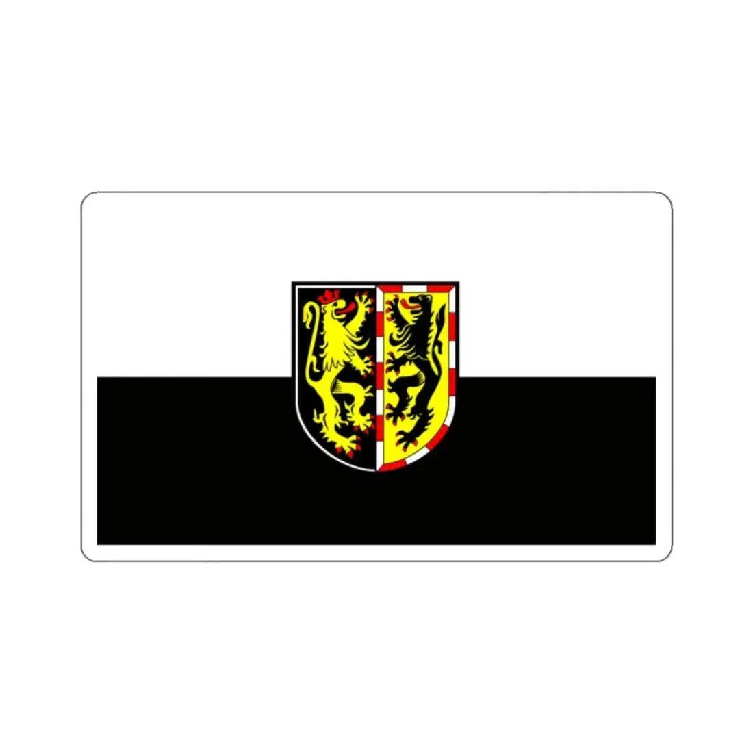 Flag of Hof Germany - STICKER Vinyl Kiss-Cut Decal 2 Inch White - The Sticker Space